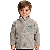 SunoZee Toddler Boys Fleece Fuzzy Warm Jacket Zipper Front Side Pockets Winter Clothes Coat for 2T, 3T, 4T, 5T