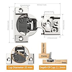 Chibery 60 Pack 3/4" Overlay 4D Soft Close