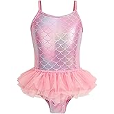 PinkSheep Girls Swimsuit, Toddler Girls Bathing Suit One Piece Swimsuit for 3 Year Old,UPF 50+ Quick Dry Stretchy
