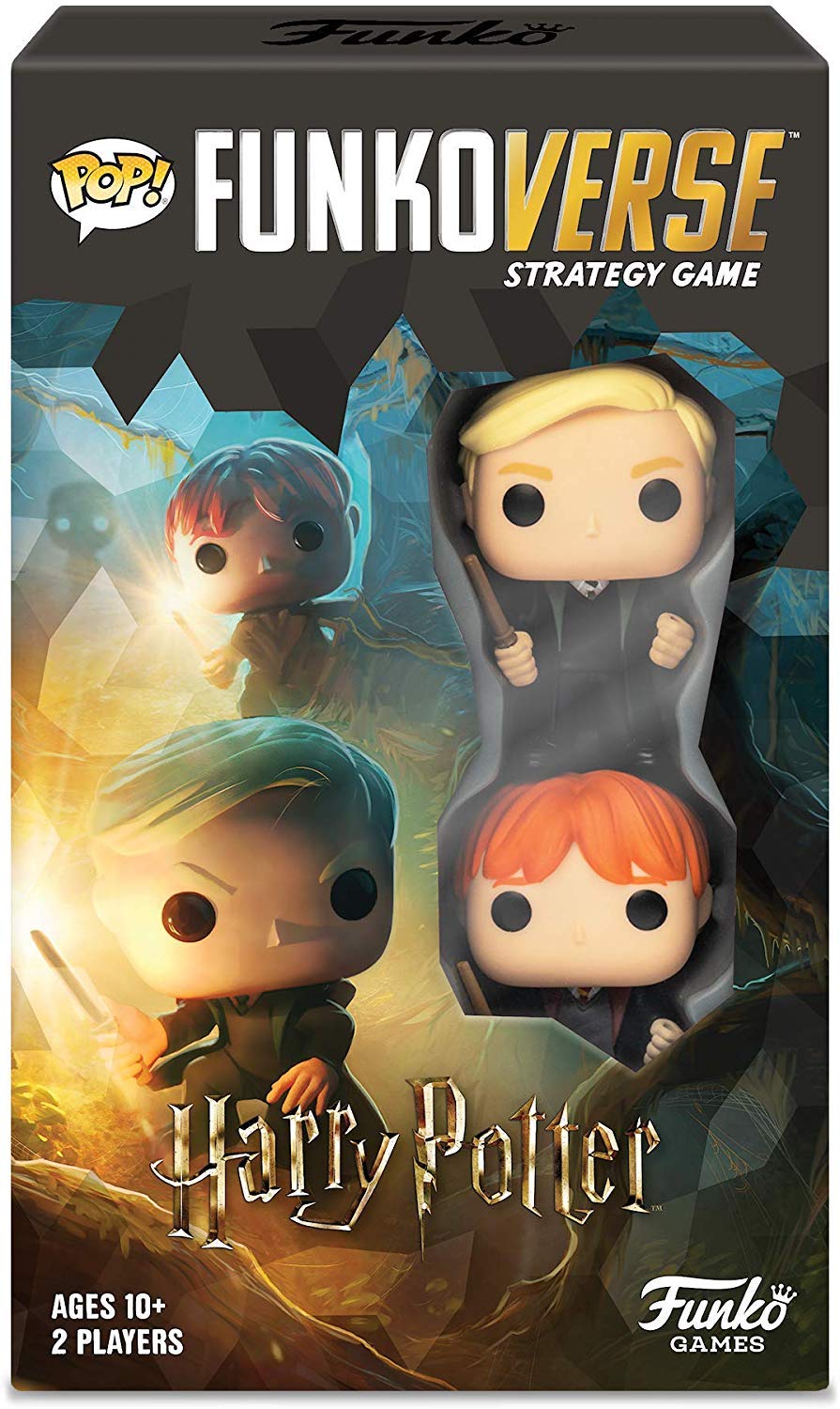 FUNKO GAMES Harry Potter 101 Funkoverse Extension - 2 Pack - English Version - Board Game - Draco Malfoy And Ron Weasley - 3'' (7.6 Cm) POP! - Light Strategy Board Game For Children & Adults