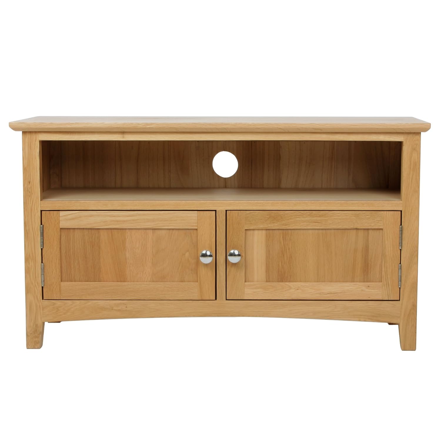 Solid oak TV Stands 2 Doors Oak Small TV Plasma DVD Amazon.co.uk