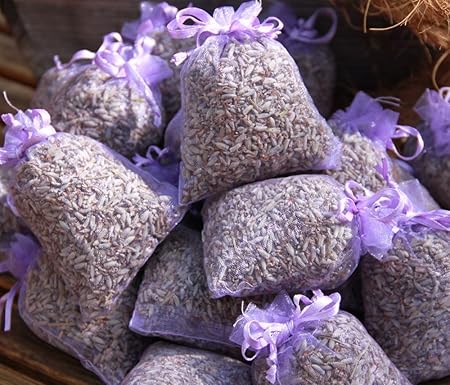 10 x Lavendelsäckchen mit duftenden BIO Lavendel - Insgesamt 100g BIO Lavendelblüten