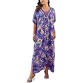 Kaftan Dresses For Women Petite Plus Size Caftan Swim Cover Up For Women Maxi Beach Dress