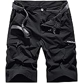Quick Dry Cargo Hiking Strectchy Shorts Men's Outdoor Summer Causal Work Multi-Pocket Short (No Belt)
