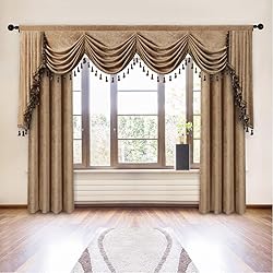 ELKCA Double-Sided Chenille Waterfall Valance for