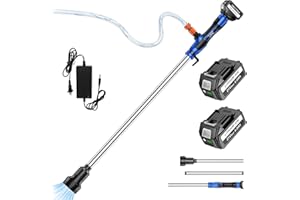 ARyee Cordless Stick Water Transfer Pump – 3-Stage, 780GPH, 32ft Max Lift, 2x 21V 4000mAh Batteries & Charger, Compatible with Makita 18V, for Garden, Pool, Boats – Anti-Clog Filter & Auto Shutoff