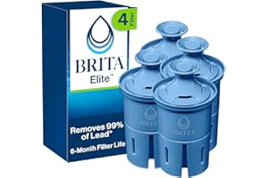 Brita Elite Replacement Filter, Reduces 30+ contaminants While Keeping Healthy Minerals, WQA Certified to Reduce Lead, Microp
