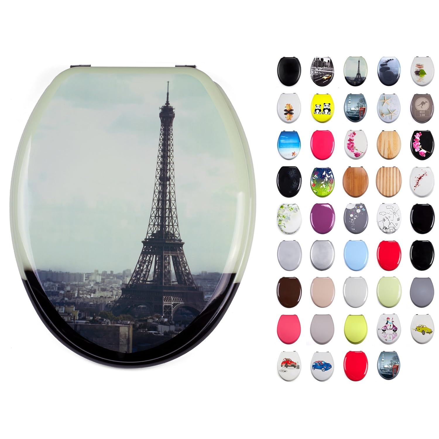 MSV""" Paris MDF Toilet SEAT, MultiColour Amazon.co.uk Kitchen & Home