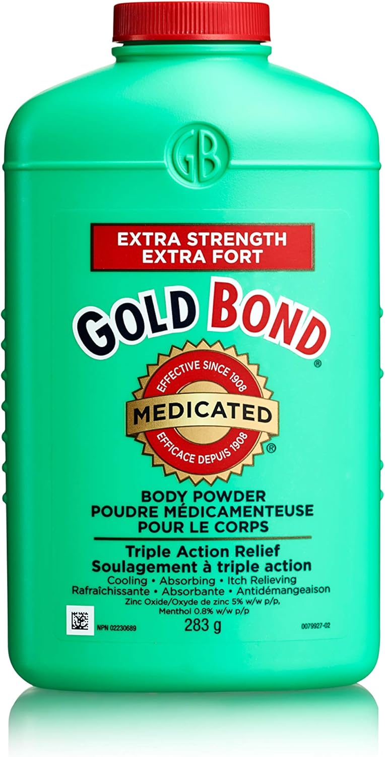 Gold Bond Medicated Extra Strength Body Powder, 283 g, Temporary Relief From Pain & Itching of