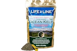 LIFE LINE PET NUTRITION Life Line Organic Ocean Kelp Supplement for Dogs, Cats, Horses & Livestock | Natural Source of Iodine for Skin, Shiny Coat & Immune Support | Helps Reduce Tartar, Shedding & Aids Digestion – 1.5 lb