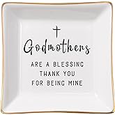 Spegiffu Godmother Gifts from Godchild, Gifts for Godmother Trinket Ring Dish - Godmothers...Thank You for Being Mine, Birthday Christmas Mother's Day Gift for Godmother