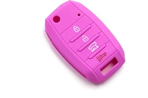 LIGHTKOREA 4Button Silicone FOB Folding Key Case Cover for Kia Optima Cerato Forte Rondo Carens Soul Sportage Rio Picanto (Pi