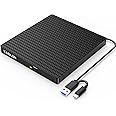 Kadlun External DVD CD Drive External USB 3.0 USB C External CD Drive for Laptop Desktop PC MacBook iMac, DVD +/-RW Burner Optical Drive External DVD Drive for Windows 11/10/8/7/XP/Linux/Vista/MacOS