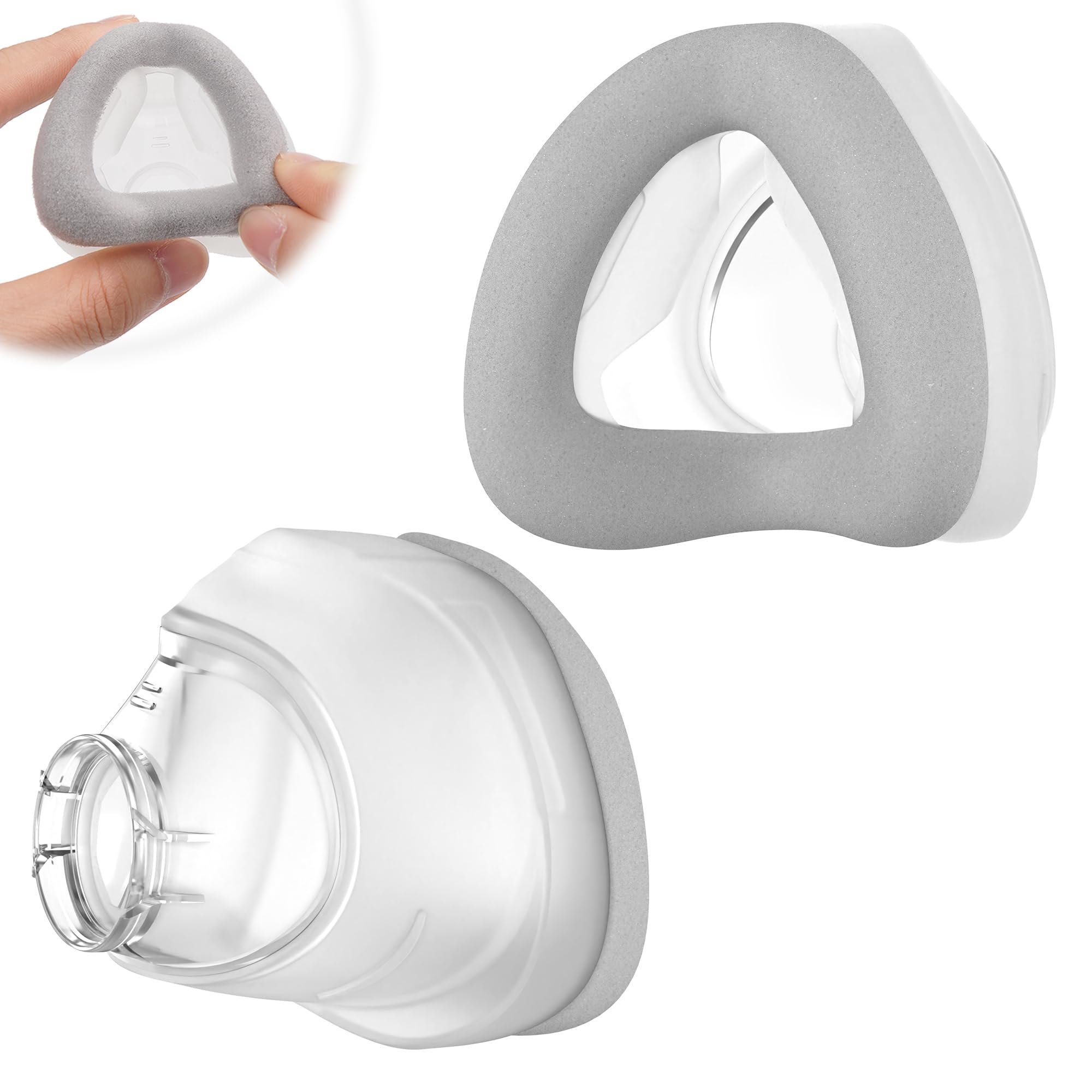 Photo 1 of 2 Packs Replacement Cushions for N20 Large, Memory Foam Nasal Cushion Supplies, Secure Seal and Softer for Enhanced Comfort, MEDICOLOR Supplied