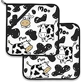 Cow Skin Pot Holder Set of 2,Heat Resistant Potholders Oven Hot Pads for Kitchen Cooking Baking BBQ