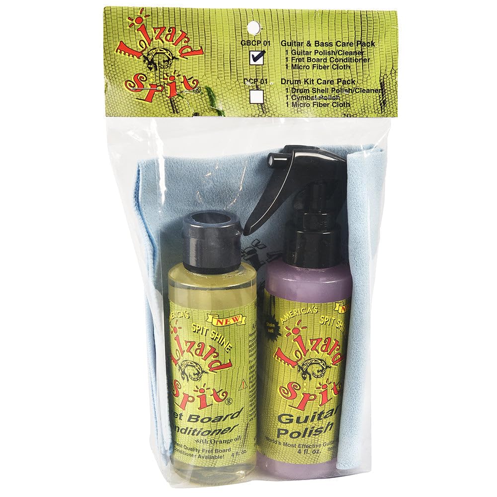Lizard Spit GBCP01 Guitar and Bass Care Pack with Cloth