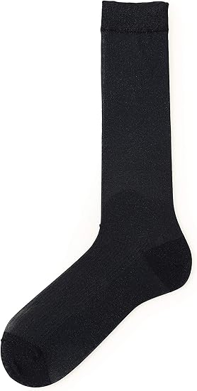 Amazon 靴下屋 クツシタヤ ラメ光沢ハイカットソックス 22 0 24 0cm 日本製 靴下 ネイビー ソックス 通販