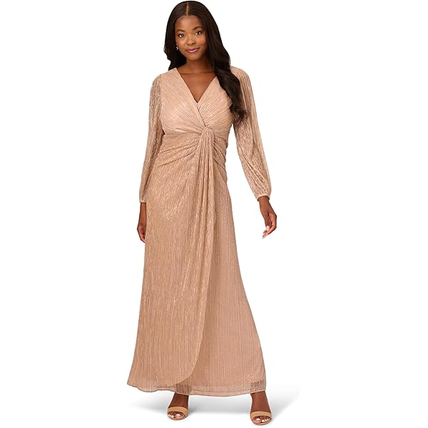 Amazon.com: Adrianna Papell Women's Foil Leaf Draped Gown | Long Metallic Dress with Short Butterfly Sleeves & Front Leg Slit,Green Pine/Gold,4 : Clothing, Shoes & Jewelry Amazon.com: Adrianna Papell Women's Foil Leaf Draped Gown | Long Metallic Dress with Short Butterfly Sleeves & Front Leg Slit,Green Pine/Gold,4 : Clothing, Shoes & Jewelry