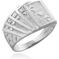 Men's 10k Yellow Gold Lucky Nugget Band Ring - Royal Flush Of Hearts Poker Hand Design (Size 13.25) - View #7