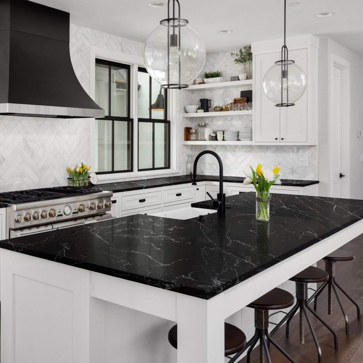 picture Black Epoxy Kitchen Countertops giani belgotta black marble countertop paint kit