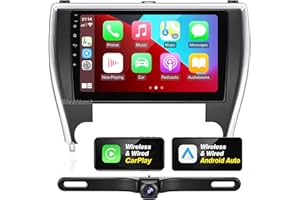 SizxNanv for Toyota Camry 2015 2016 2017 Radio Upgrade Android Touchscreen Compatible with Wireless Carplay Android Auto,Car Stereo Bluetooth Navigation GPS WiFi FM/AM Backup Camera 8-core Head Unit