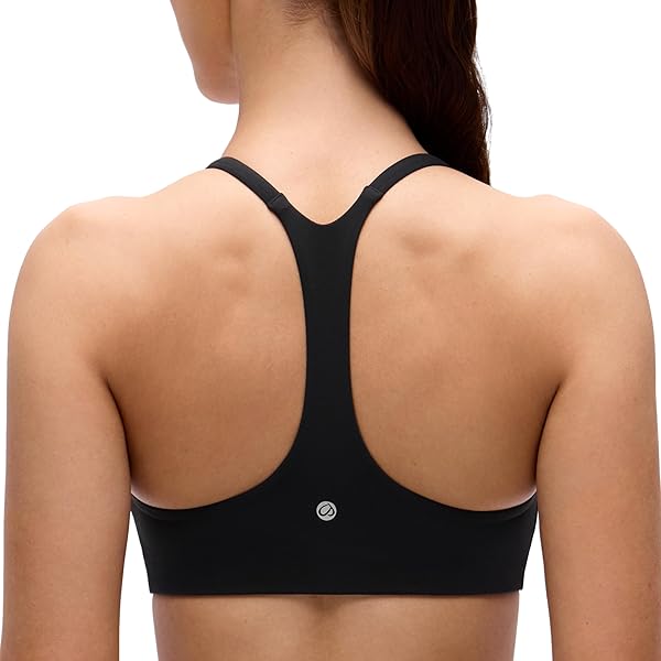 CRZ YOGA Butterlift Double Lined Square Neck Sports Bras for Women