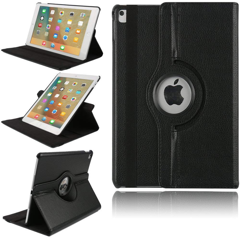iPad Air Case 9.7 inch,TechCode 360 Rotating PU Leather Multi Angle Viewing Stand Slim Fit Smart Folio Cover Auto Sleep/Wake-Corner Protection for iPad Air 1st Gen
