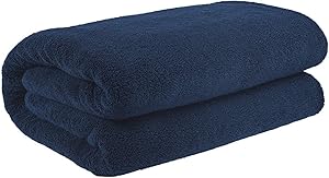 40x80 Inches Jumbo Size, Thick & Large 650 GSM Genuine Ringspun Cotton Bath Sheet, Luxury Hotel & Spa Quality, Absorbent & Soft Decorative Kitchen & Bathroom Turkish Towels, Navy Blue