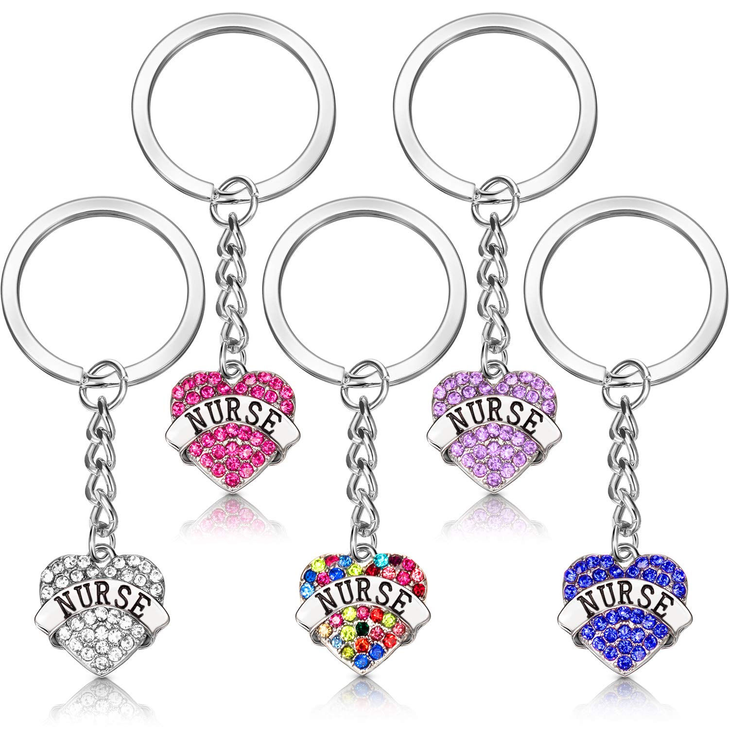 Key Tags & Chains 5 Pack Nurse Gifts for Women Crystal ...
