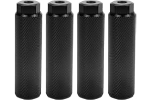 Pufguy 4 Pcs Aluminum Alloy Bike Foot Pegs Fit 3/8 Inch Axles Bicycle Foot Pegs Black Bike Pegs