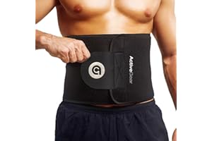 ActiveGear Waist Trimmer Belt Slim Body Sweat Wrap for Stomach and Back Lumbar Support
