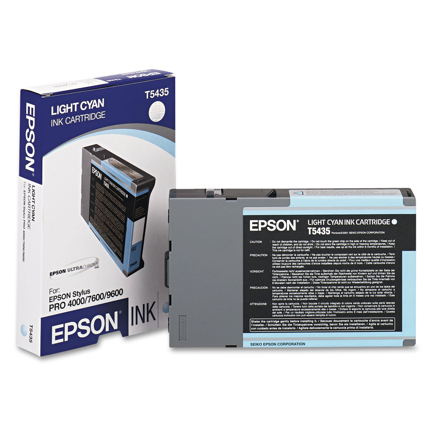 Epson C13T543500 Ink Cartridge 110 ml for Pro 7600 Stylus, Light Cyan, Genuine