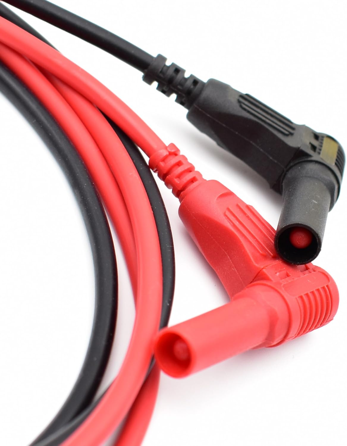 1 Pair Digital Multimeter Test Lead Male to Male Extension Right Angle