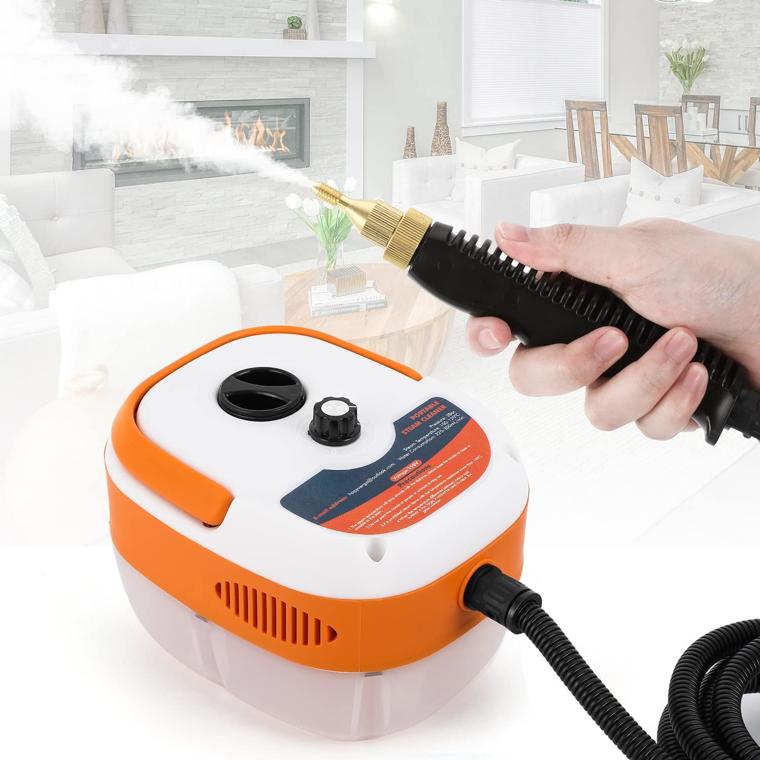Photo 1 of Hapyvergo 2500W Handheld Steam Cleaner High Pressure Steamer for Cleaning for Grout Tile Hand Held Portable Steamer Cleaner for Car Auto Small Mini Power Cleaning Steamer High Heat for Home