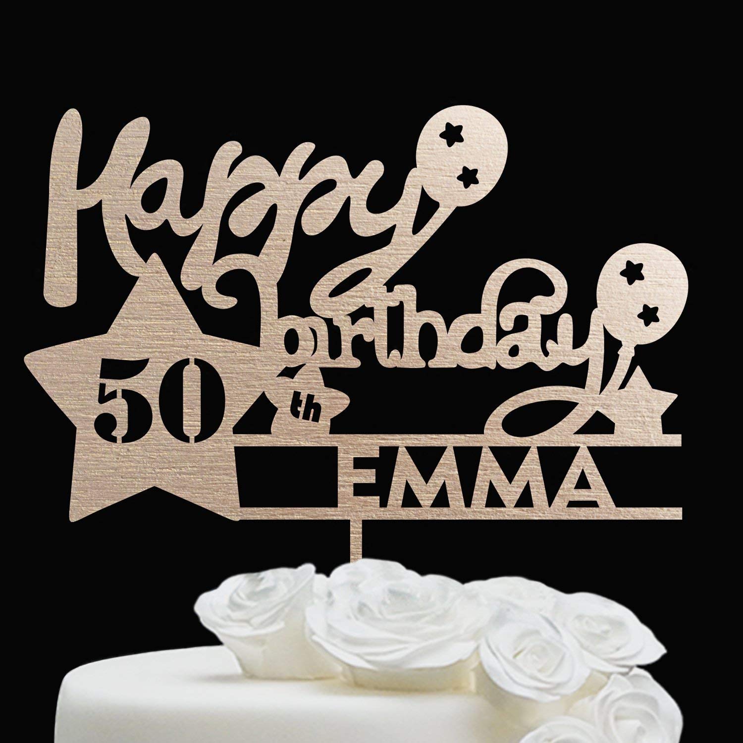 50 Birthday Cake Topper Personalized Cake Topper
