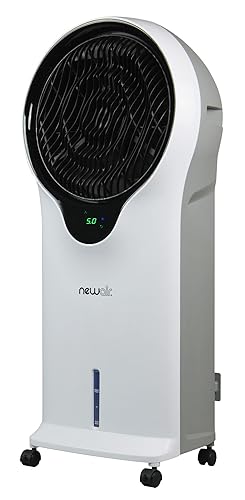 NewAir climatizador de aire por evaporación portátil con ventilador y humidificador, ventilador de torre para interiores, EC111W