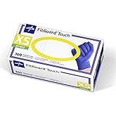 Medline FitGuard Touch Nitrile Exam Gloves, 300 Count, XSmall, Powder Free, Disposable, Not Made with Natural Rubber Latex, Excellent Sense of Touch for Medical Tasks, Durable for Household Chores