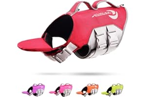 ThinkPet Dog Life Jacket Reflective Lifesaver Floating Vest Adjustable Red
