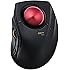 ELECOM Trackball Mouse M-DPT1MRXBK, Wired, Wireless, and Bluetooth, Gaming, High-Performance Ruby Ball, Advanced Responsiveness, 8 Mappable Buttons, Smooth Scrolling, Extra Large, DEFT PRO, Black