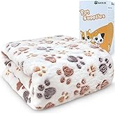 Dog Blankets for Large Dogs, 1 Pc Dog Blanket Washable, Soft Fluffy Flannel Pet Blanket Mat Cover for Bed Couch, Cute Print Puppy Blanket 60" x 50"