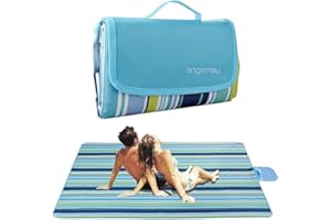 Angemay Outdoor & Picnic Blanket Extra Large Sand Proof and Waterproof Portable Beach Mat for Camping Hiking Festivals
