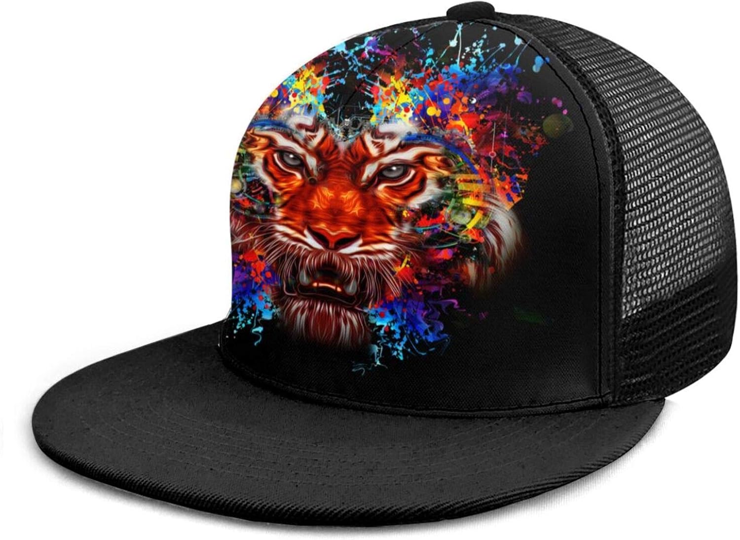 Colorful Tiger Hat Printed Baseball Cap Headgear Unisex Outdoor Casquette Black Amazon.ca