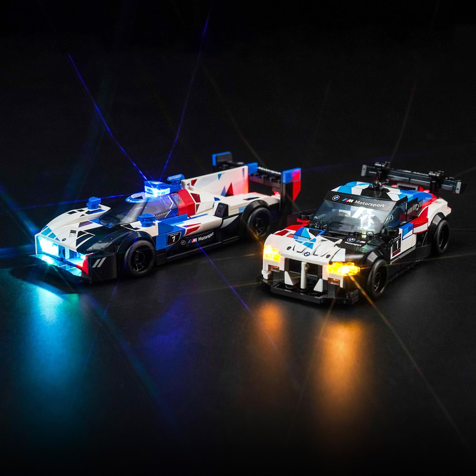 Light Kit for Lego BMW M4 GT3 & BMW M Hybrid V8, Lighting Set for Lego 76922 Speed Champions BMW Vehicle Toys: The M4 GT3 and The M Hybrid V8 - Not Include Models, Just Light Kit — image 1