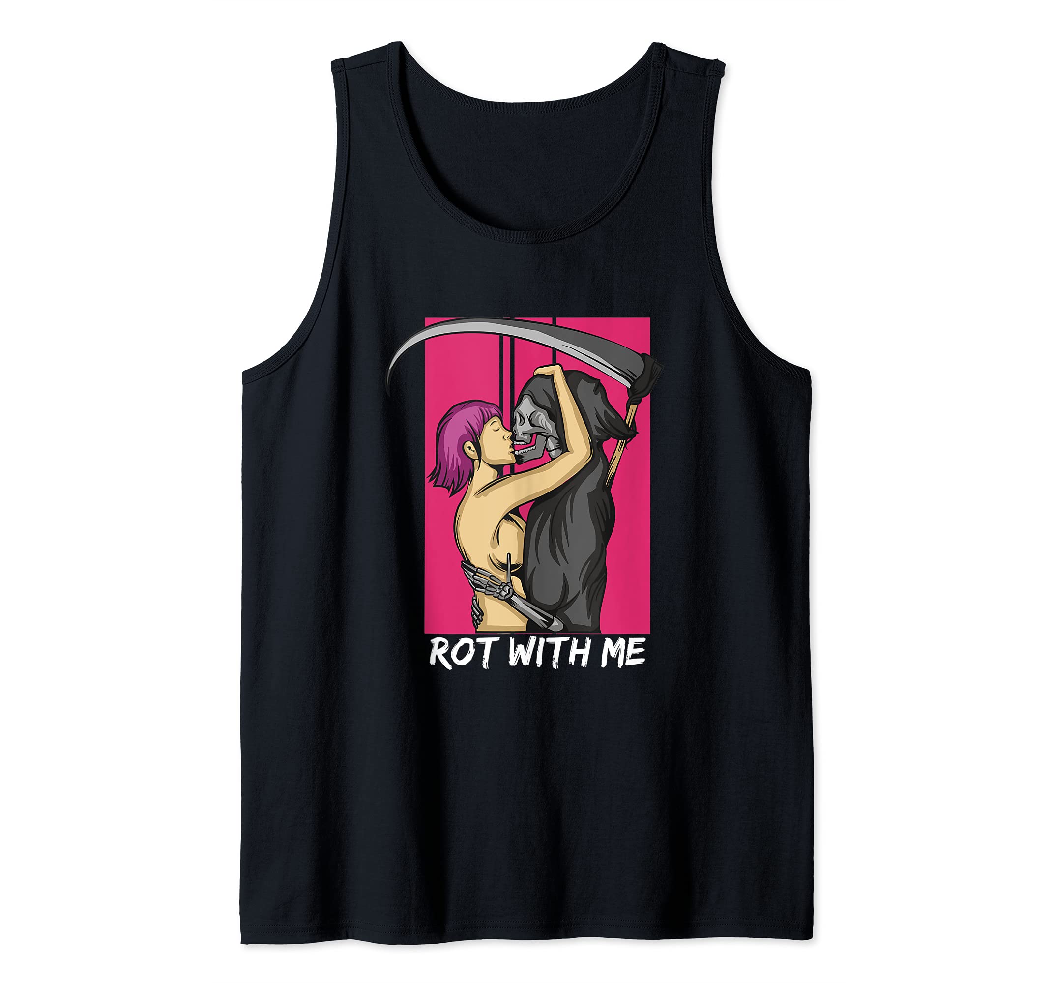 Pastel Goth Creepy With Me Reaper Tank Top