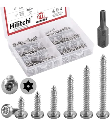 10 Security Screws #10 X 3/4" - Torx Button Head Stainless Steel Sheet Metal (Qty 10)