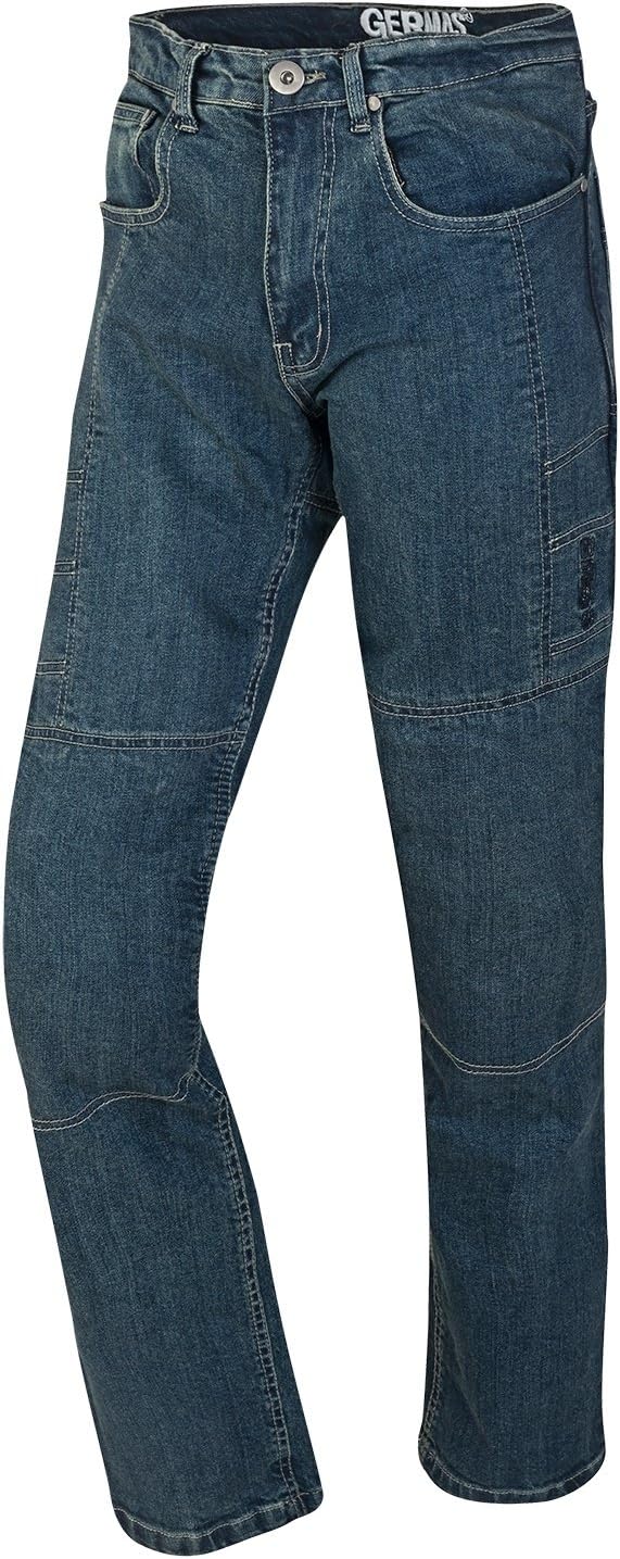 Germas Bike Jeans/Kevlar Jeans Erik with Knee Protectors, Denim Blue, Size 38/32