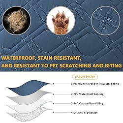 ZYXFYY 4 Pieces Click Clack Sofa Bed Cover 3