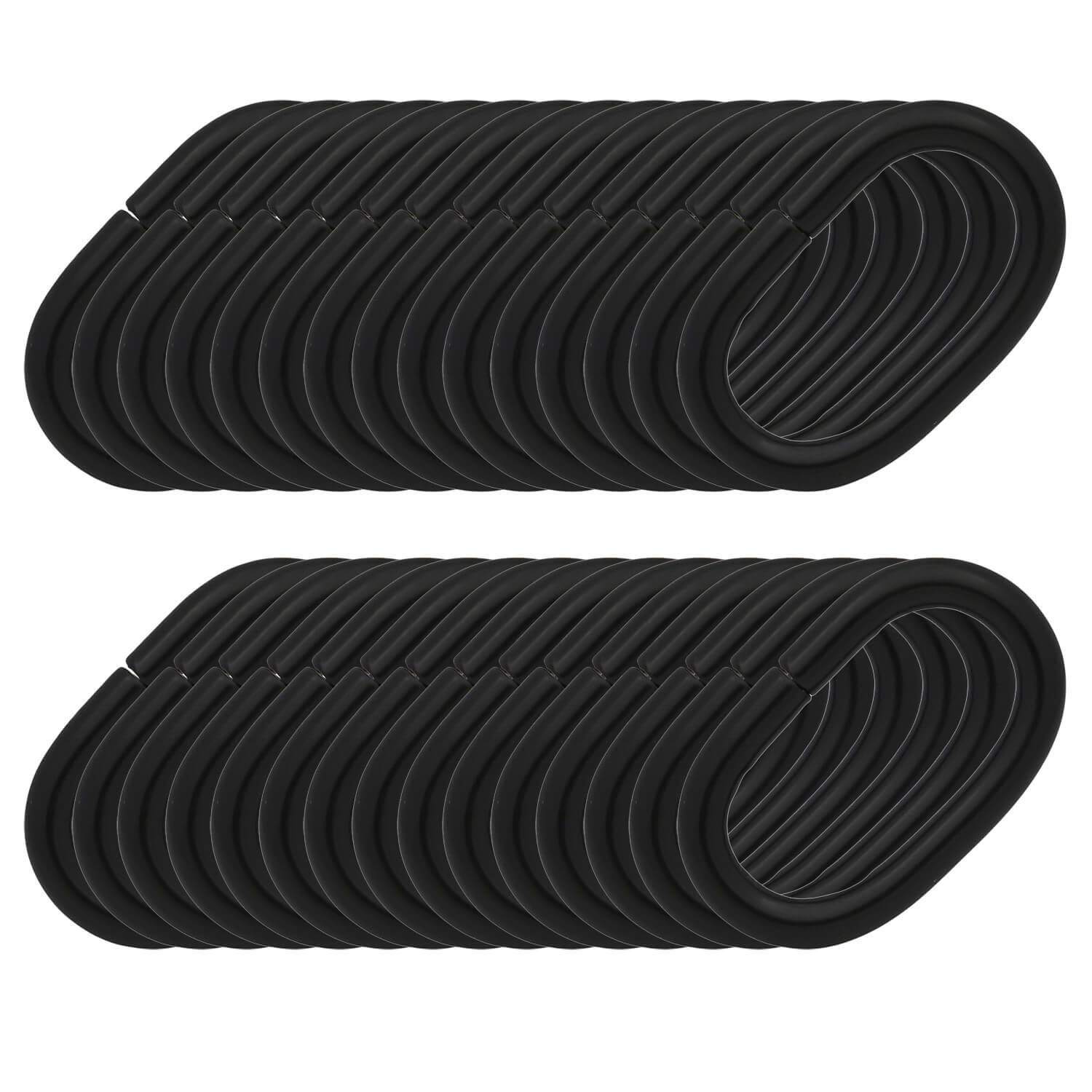 BIKICOCO 1'' Metal Oval Ring Buckle Loops Non Welded for Leather Purse Bags Handbag Straps, Black - Pack of 30