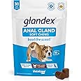 Vetnique Labs Glandex Anal Gland Soft Chew Treats with Pumpkin for Dogs Digestive Enzymes, Probiotics Fiber Supplement for Dogs Boot The Scoot (Pork Liver Chews, 30 Count)