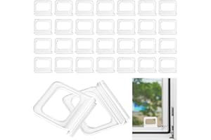 HDWGGD Window Screen Pull Tabs 30 Pack Replacement Universal Spline Channel Pull Lift Tab Plastic Window Screen Lift Tabs （Frosted Clear ）